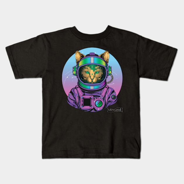 cat in the space Kids T-Shirt by Arte&CulturaMX